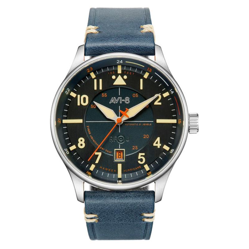 AVI-8 Hawker Hurricane Kent Automatic Sussex with Blue Dial