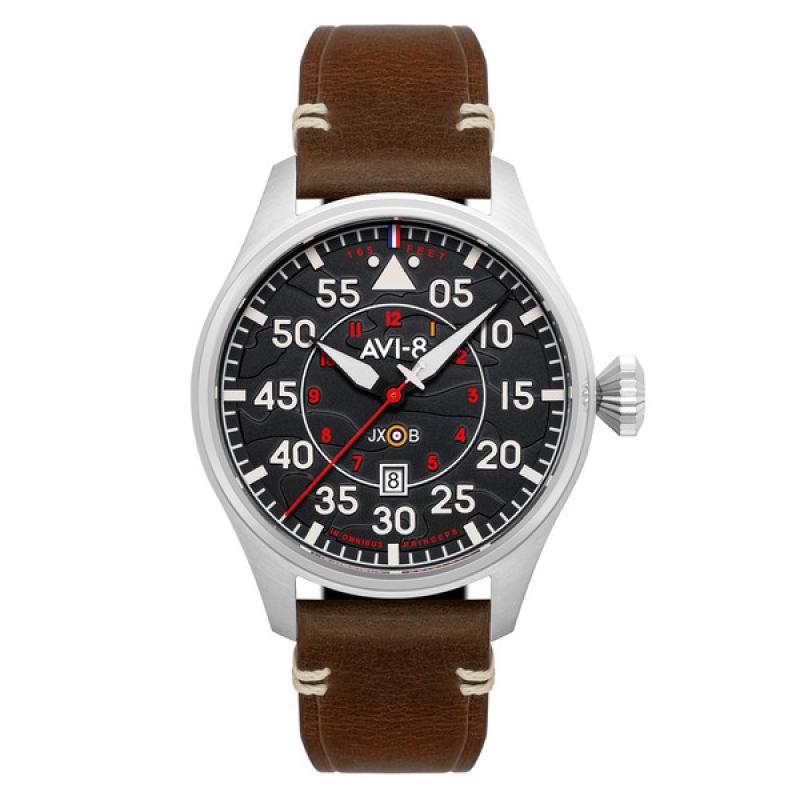 AVI-8 Hawker Hurricane Wittering Clowes Automatic Pilot Watch with Black Dial