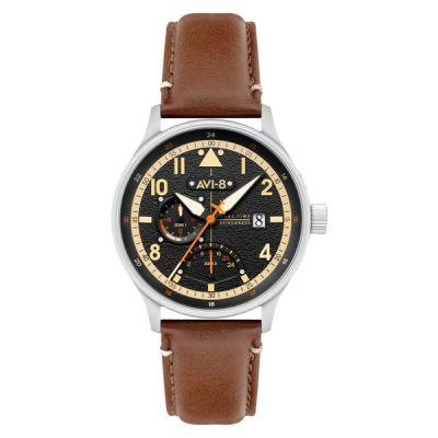 AVI-8 McKellar Dual Time Watch with Black Dial