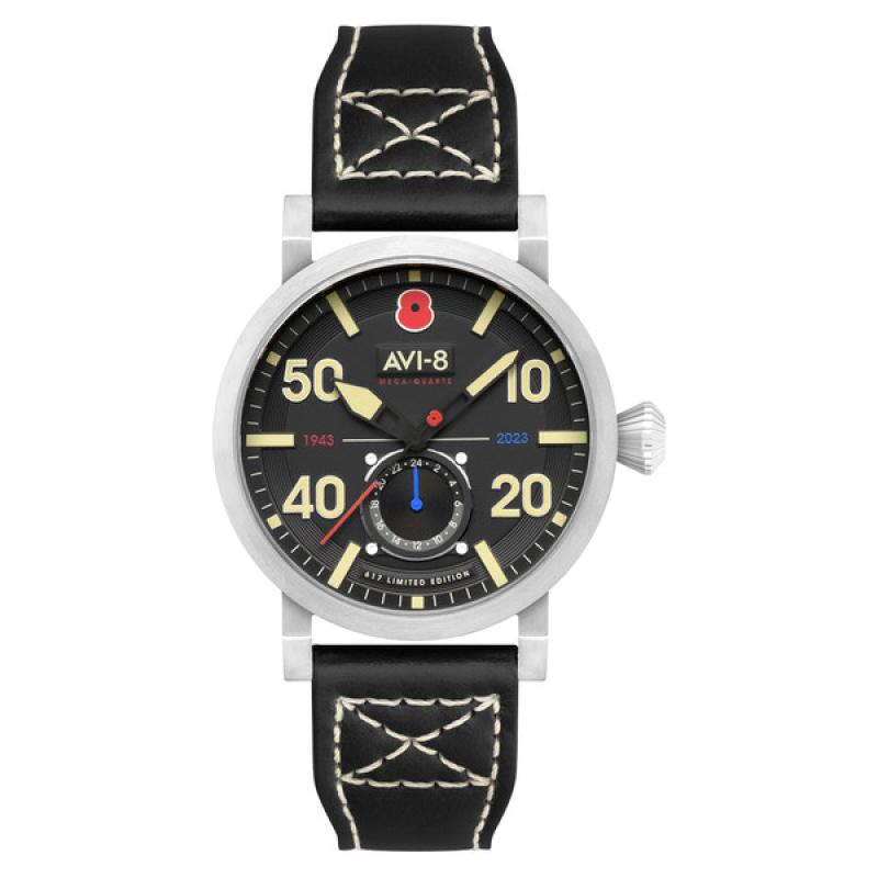 AVI-8 Royal British Legion Meca-Quartz LE Watch with Black Onyx Dial