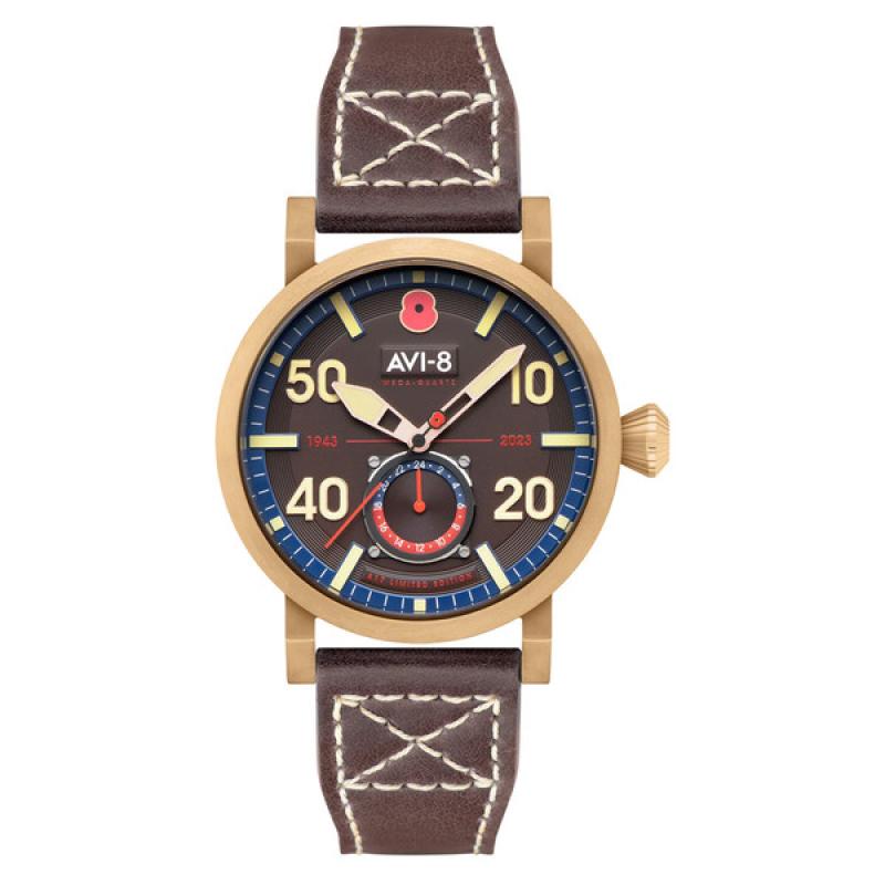 AVI-8 Royal British Legion Meca-Quartz LE Watch with Carbon Brown Dial