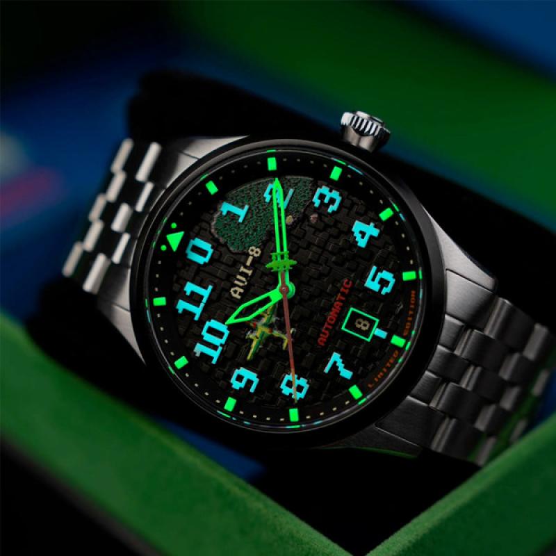 AVI-8 FLYBOY Capcom 1942 Automatic Pixel LE Silver Ace