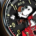 AVI-8 x Peanuts Snoopy Flying Ace GMT Automatic in Doghouse Red