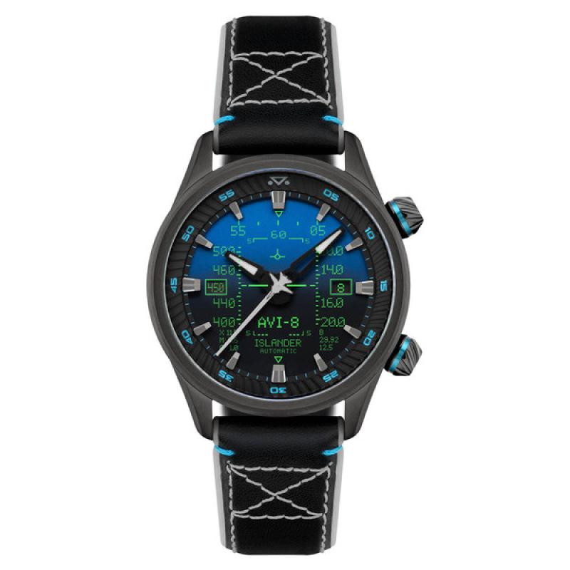 AVI-8 x Islander Limited Edition F14 HUD Automatic with Gradient Blue Dial