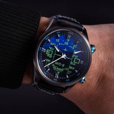 AVI-8 x Islander Limited Edition F14 HUD Automatic with Gradient Blue Dial