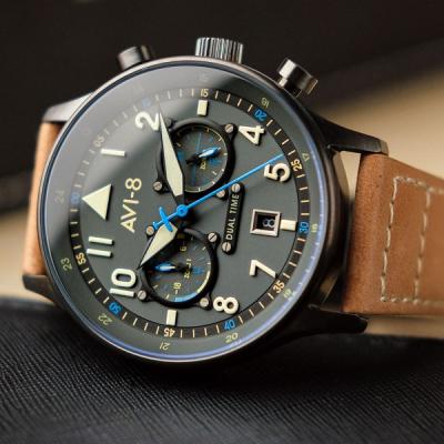 AVI-8 Carey Hawker Hurricane Dual-Tiime Pilot Watch
