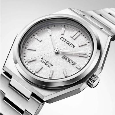 Citizen Eco-Drive Titanium Zenshin Watch with White Dial