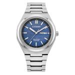 Citizen Eco-Drive Titanium Zenshin Watch with Blue Dial