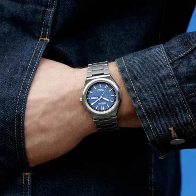 Citizen Eco-Drive Titanium Zenshin Watch with Blue Dial