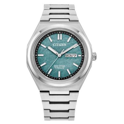 Citizen Eco-Drive Titanium Zenshin Watch with Green Dial
