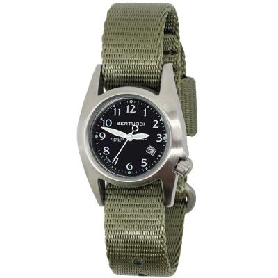 Bertucci M-1S Women's Stainless Steel Field Watch with a Nylon Strap