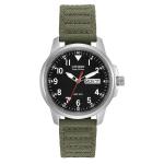 Citizen Eco-Drive Garrison Watch with Black Dial and Green Strap