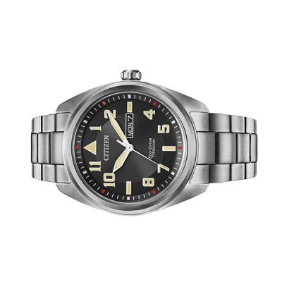 Citizen Eco-Drive Garrison Titanium Watch with Black Dial and Titanium Bracelet