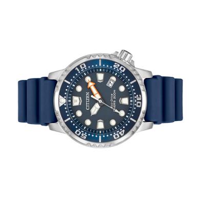 Citizen Eco-Drive Promaster Dive Watch with Blue Dial and Rubber Strap