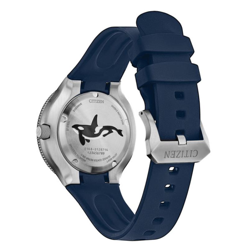 Citizen Eco-Drive Promaster Dive Watch "Orca" with Blue Dial and Rubber Strap