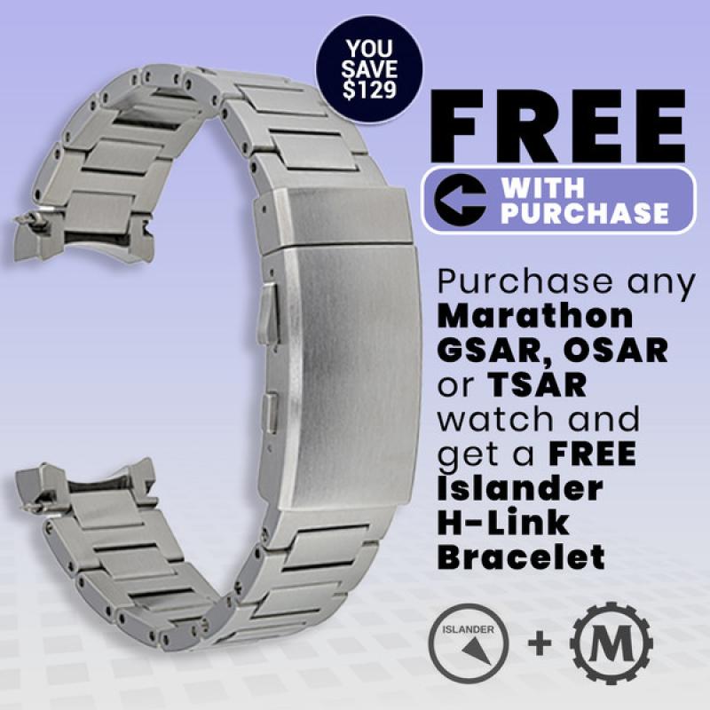 Marathon Swiss Made TSAR Quartz Military Divers Watch with White Dial