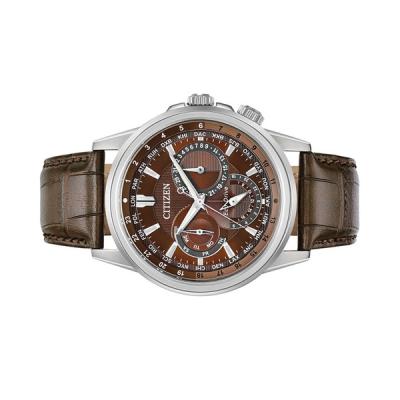 Citizen Calendrier 44mm Eco-Drive World Time Watch with Brown Dial