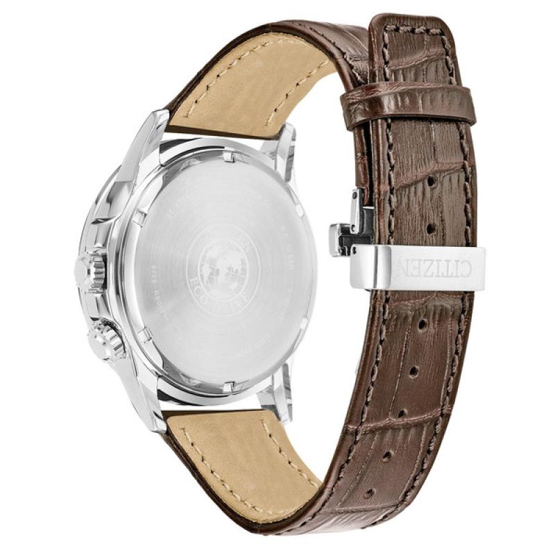 Citizen Calendrier 44mm Eco-Drive World Time Watch with Brown Dial