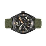Citizen Eco-Drive Garrison Watch with Black Dial and Green Cordura Strap
