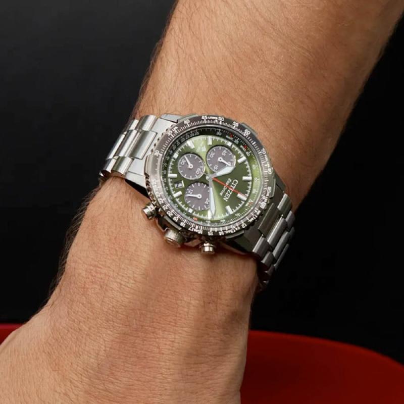 Citizen Promaster Navihawk Chronograph with Green Dial