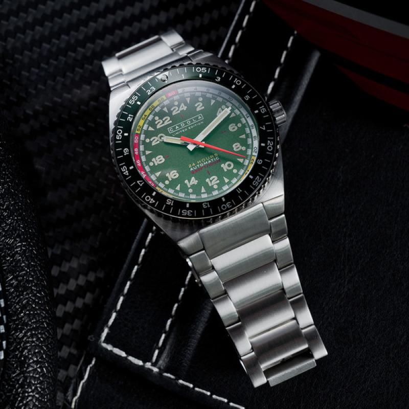 Cadola Dog Leg Automatic with Olive Green Dial