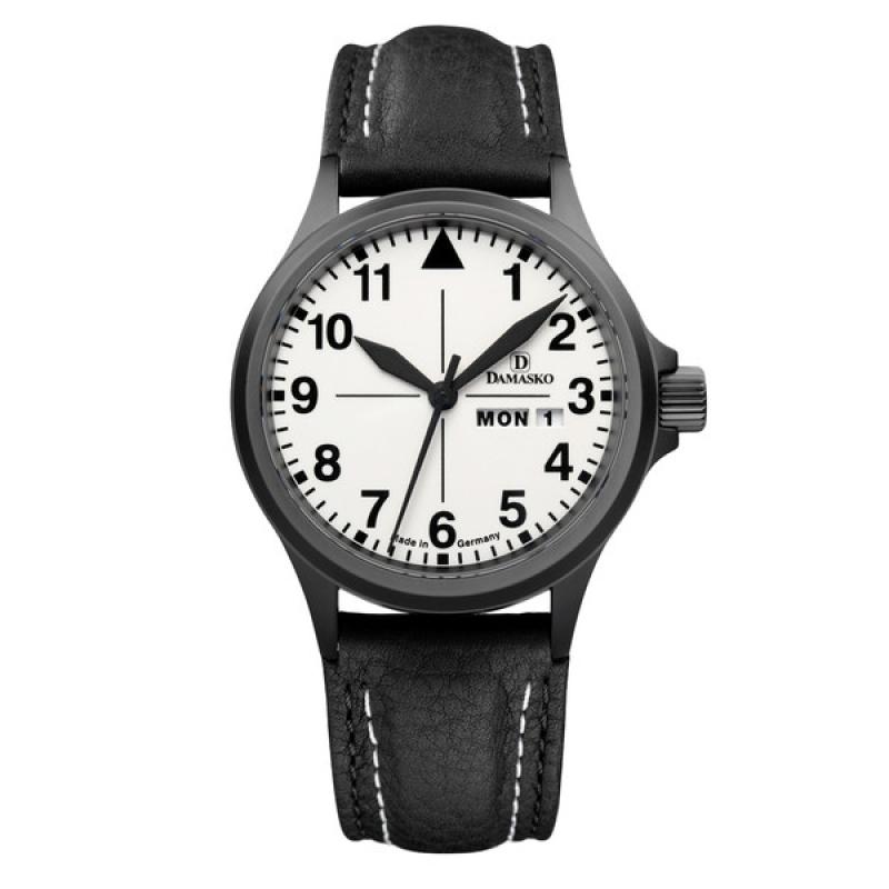 Damasko 40mm Black Automatic Watch with In-House Movement and Full Lume Dial