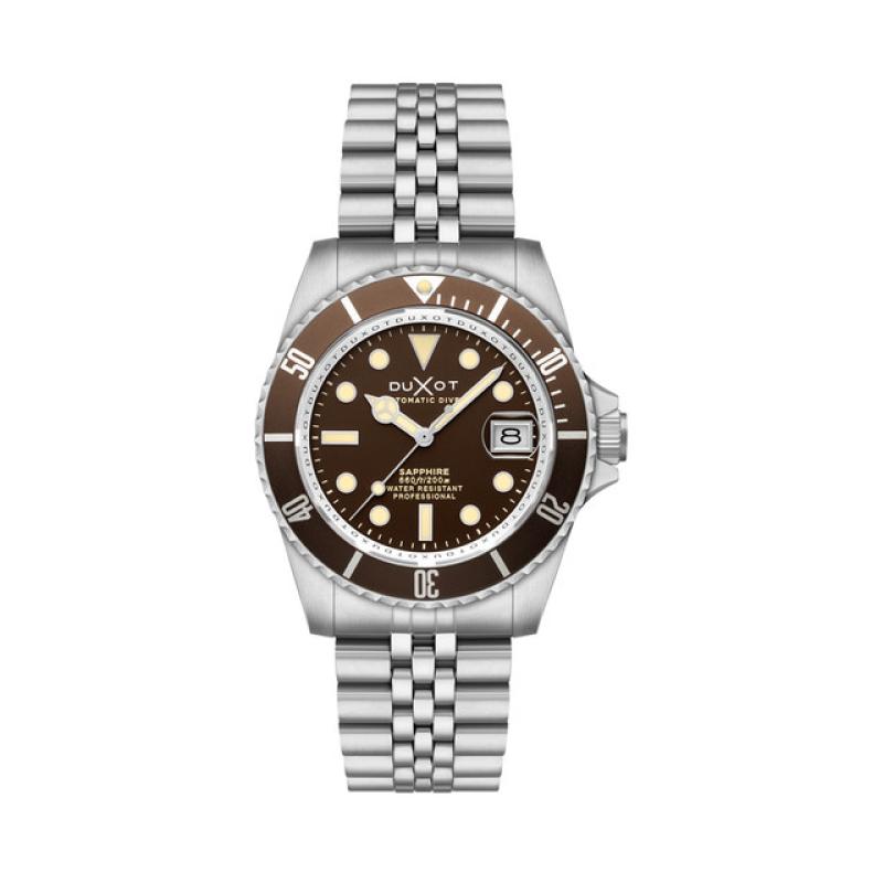 Duxot Atlantica Automatic Dive Watch with Chestnut Brown Dial