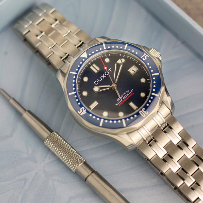 Duxot Henri Diver Automatic with Presidential Blue Dial