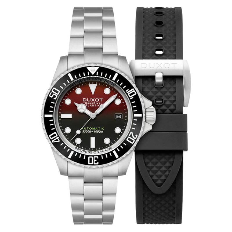 Duxot Atlantica Deep Dive Automatic Limited Edition Scarlet Red Dial