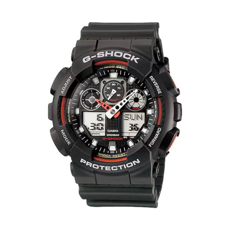 Casio G-Shock GA-100 Series in Black and Red