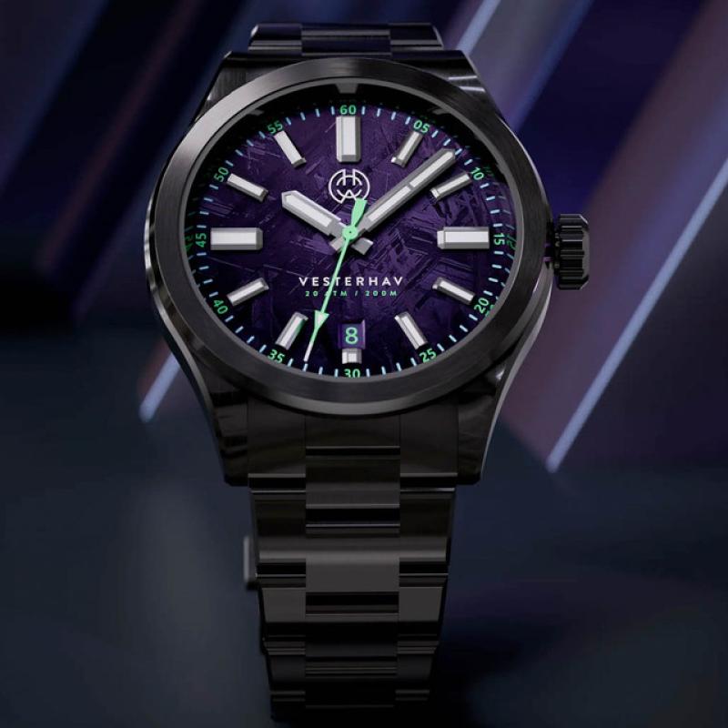 Henry Archer Vesterhav Meteorite Fusion Purple DLC Watch