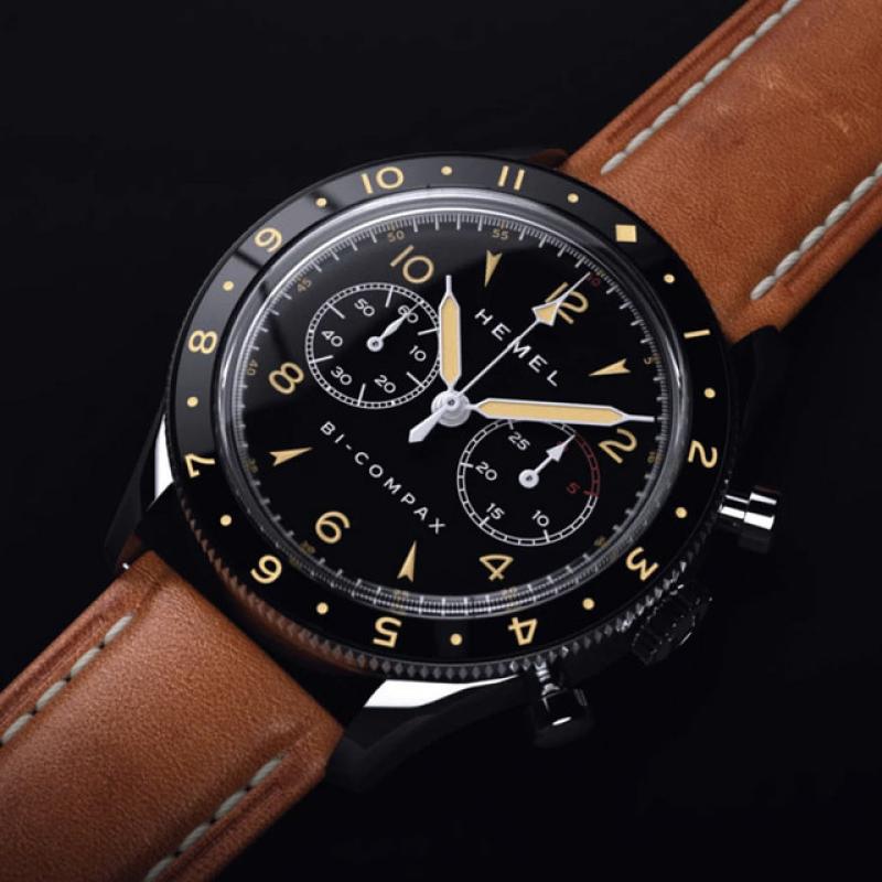 HEMEL Air Wing Mechanical Chronograph with Dual-Time Bezel and DD Sapphire Crystal