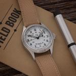 Islander Mitchel "DAY-T" Automatic Field Watch with White Dial and Day-Date Display