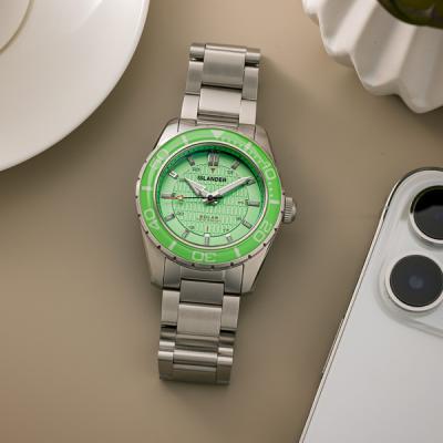 Islander Saltaire 38mm Solar Dive Watch with Mint Green Dial