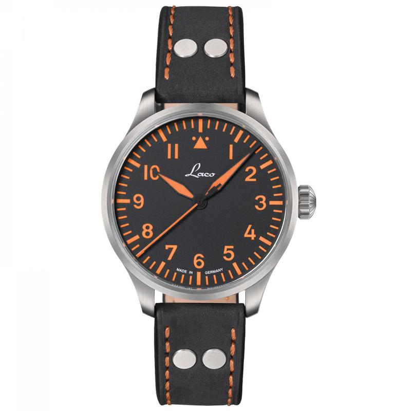 Laco 39mm Neapel Type A Dial Automatic Pilot Watch with Sapphire Crystal