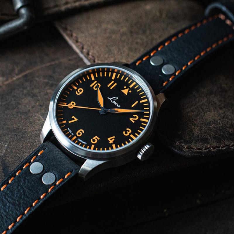 Laco 39mm Neapel Type A Dial Automatic Pilot Watch with Sapphire Crystal