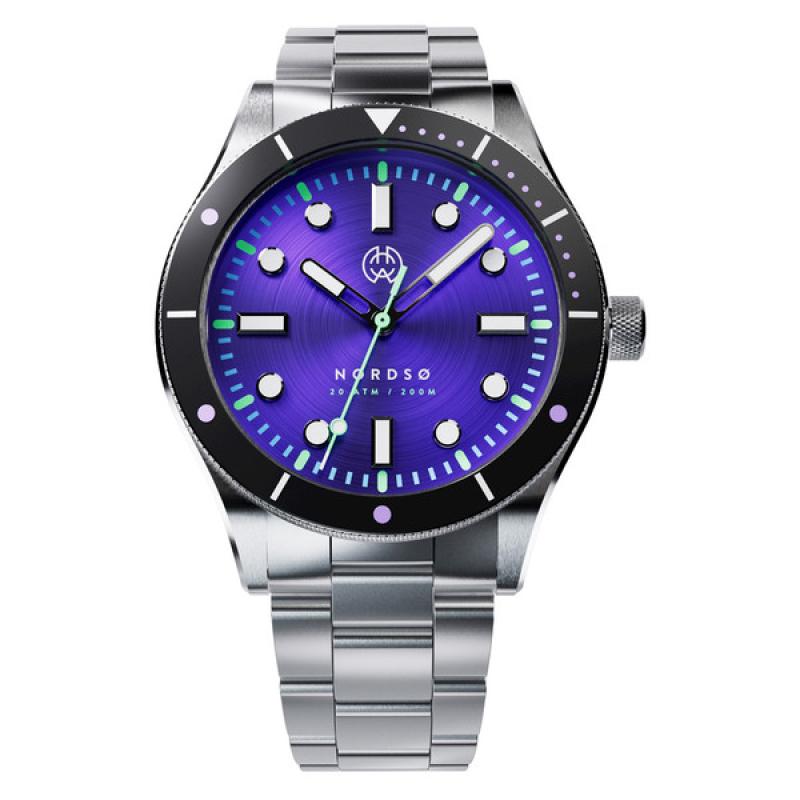 Henry Archer Nordso Automatic Dive Watch with Cosmic Purple Dial