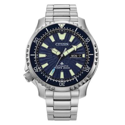 Citizen Automatic Promaster Dive Watch with Blue Dial and Stainless Steel Bracelet