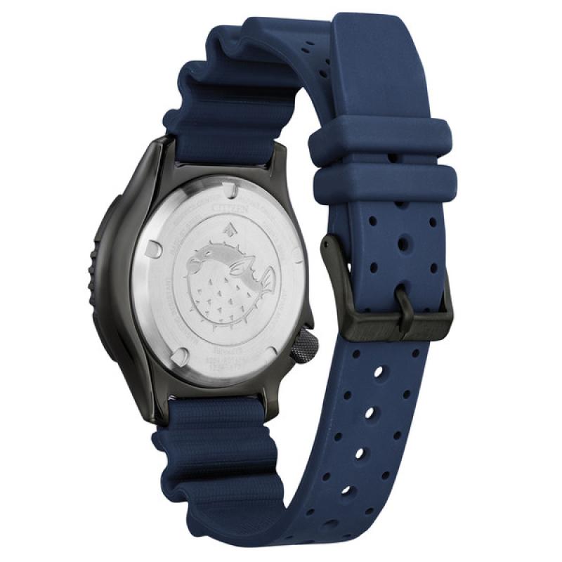 Citizen Automatic Promaster Dive Watch with PVD Case, Fully Lumed Dial and Blue Strap