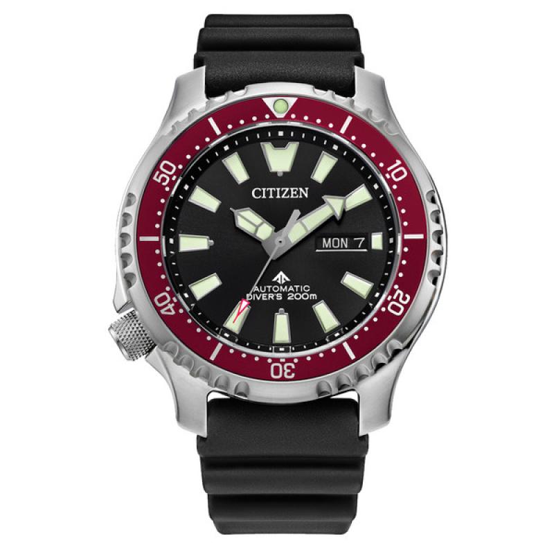 Citizen Automatic Promaster Dive Watch with Black Dial and Rubber Strap
