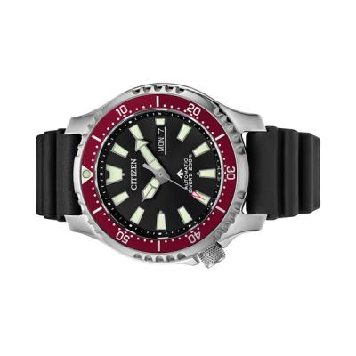 Citizen Automatic Promaster Dive Watch with Black Dial and Rubber Strap