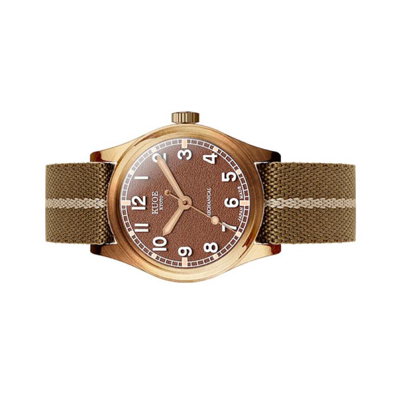 KUOE Old Smith 90-002 Bronze Case Automatic 38mm Watch with Brown Dial