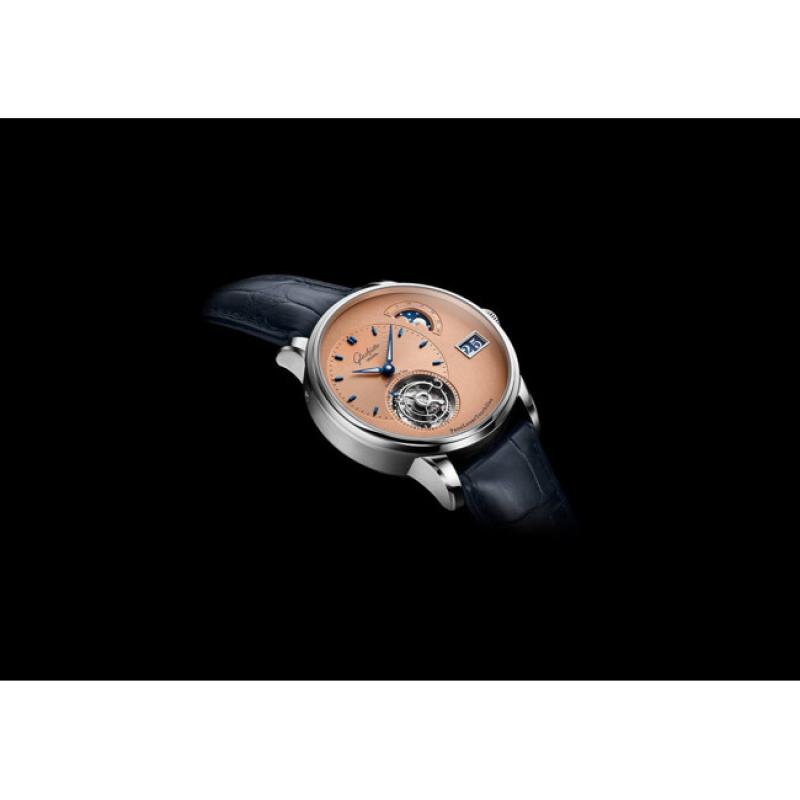 1-93-03-01-03-61 Panolunar Tourbillon Rosé Opalin On Leather Strap