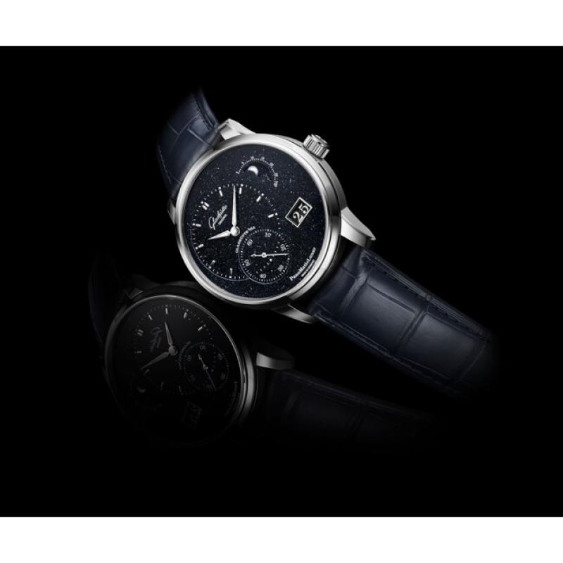 1-92-14-01-03-61 PanoMaticLunar on Leather Strap