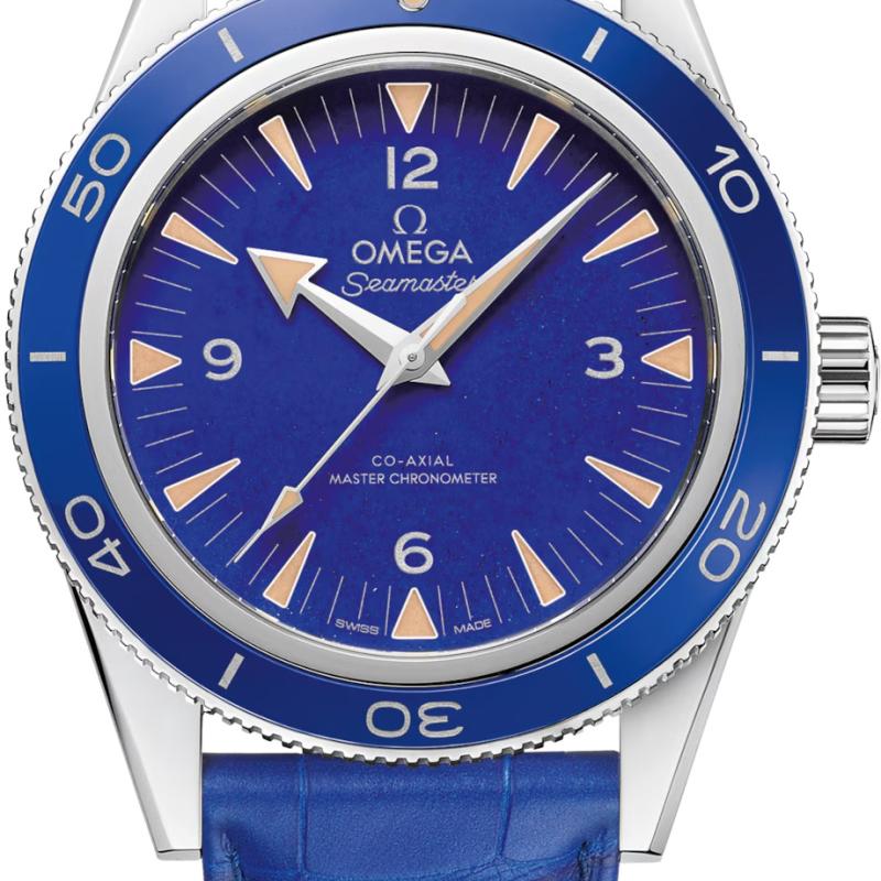 Seamaster 300 Platinum on Leather Strap 234.93.41.21.99.002