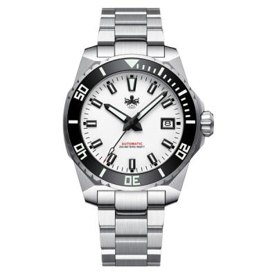 Phoibos Leviathan 40 Automatic Dive Watch with White Dial