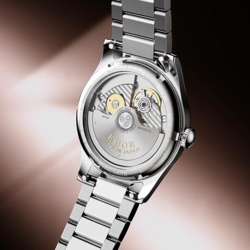 KUOE Royal Smith 90-006 Pink Dial Watch with Breguet Numerals