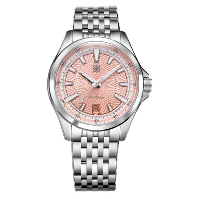 Second Hour Mandala Mk3 Watch with Salmon Dial