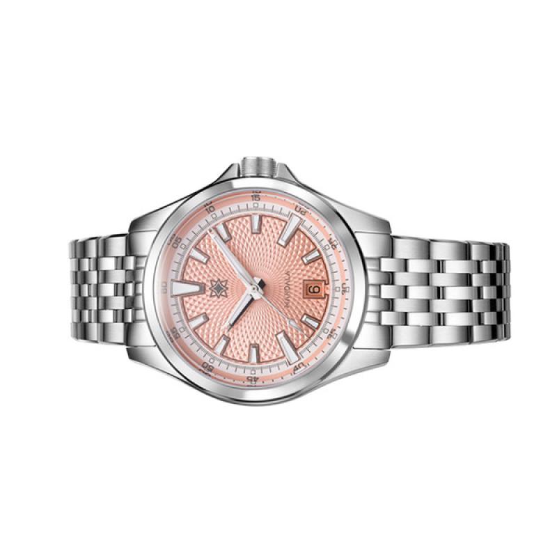 Second Hour Mandala Mk3 Watch with Salmon Dial