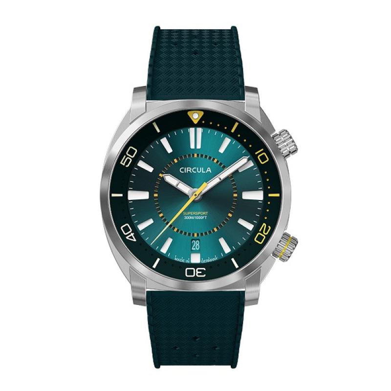 Circula SuperSport Automatic Dive Watch with Petrol Dial